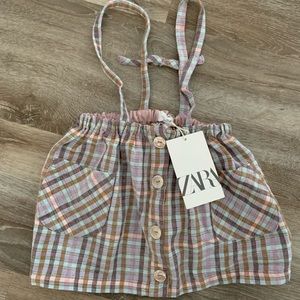 NWT Zara Suspender Skirt